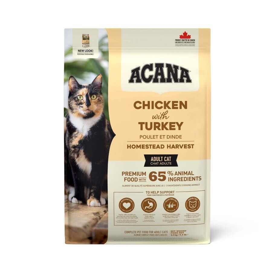 Acana Homestead Harvest Yüksek Proteinli Tavuklu Ve Hindili Yetişkin Kedi Maması 4.5 KG | SRC: Barcode: 064992714376